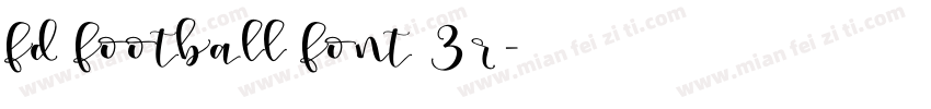 FD Football Font 3 R字体转换